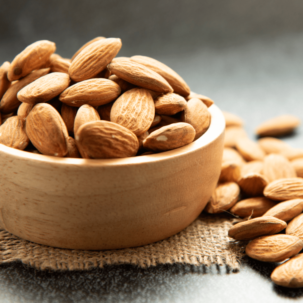 Almonds in bowl